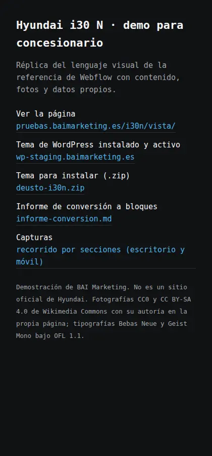 La web de i30n en el móvil