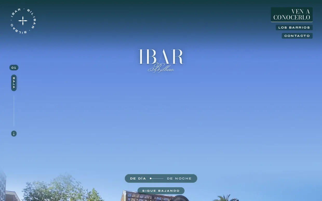 Interior de la web de Ibar