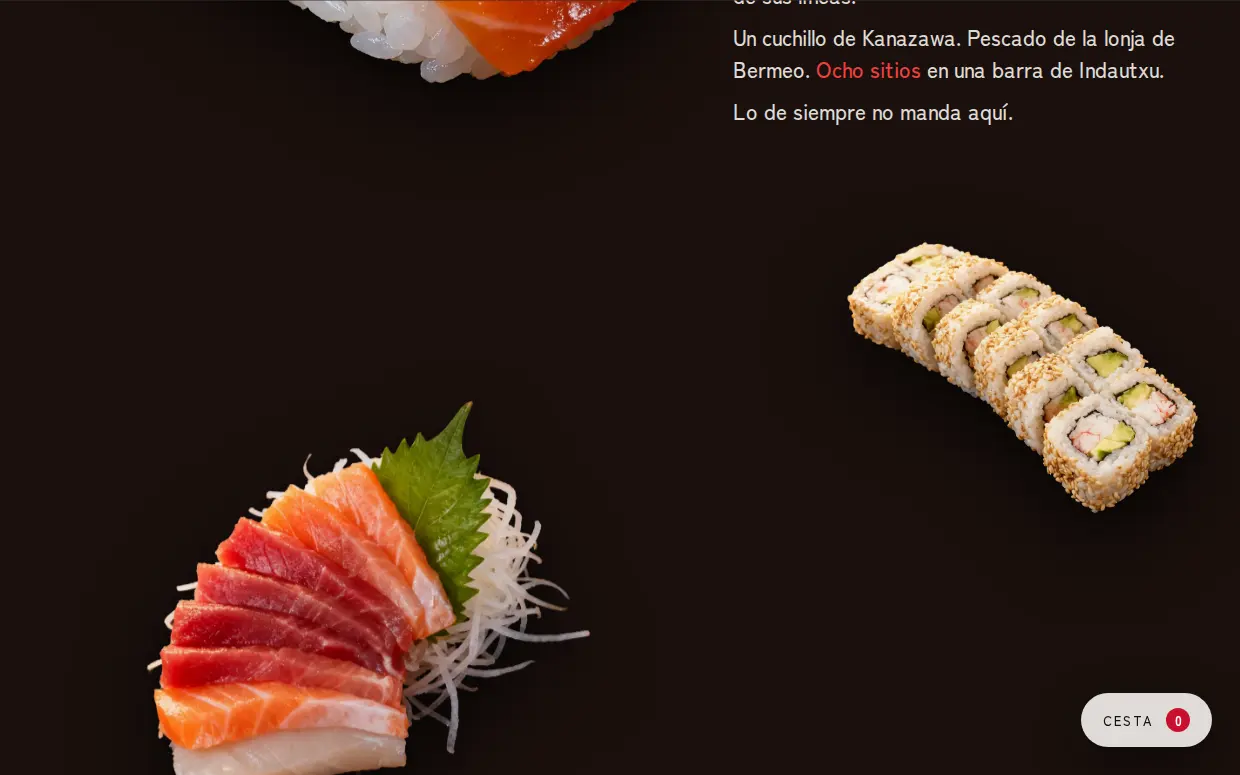 Interior de la web de Koi