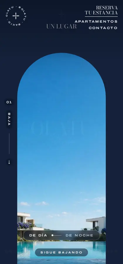 La web de Olatu en el móvil